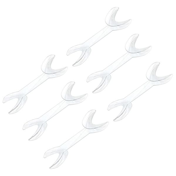 Healifty 6pcs Dental Cheek Retractor Mouth Opener Double- Headed T- Shape Intraoral Cheek Lip Retractor Size