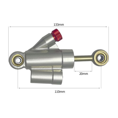 PROCNC Universal Motorcycle Steering Damper Stabilizer Fit for Dirt Bike CRF150R CRF250R CRF250X CRF450R CRF450X CRF150F CRF230F CRF450RX (Sliver)