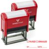 FAXED EMAILED by Date Self Inking Rubber Stamp (Red Ink) - Medium 2 Pack