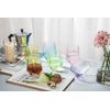 simpa Diamond Shape Multicoloured Drinking Glasses 290ml Set of 6