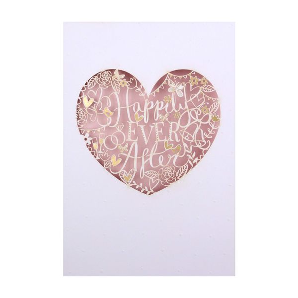 Hallmark Wedding Congratulations Card - Laser-Cut Text in Heart Design