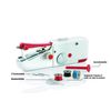 EASYmaxx Sewing Machine, White/Red, 21.5 x 3.5 x 6.5 cm