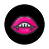 pink sexy halloween vampire teeth lips gothic monster PopSockets Swappable PopGrip