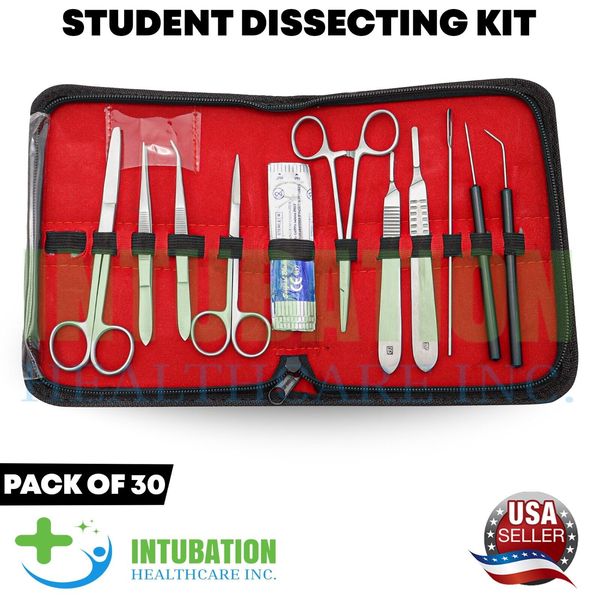 30 PCs Advanced Dissection Kit Medical Dissection Set Biology Veterinary Student