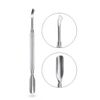 Cuticle Pusher Stainless Steel Nail Scratching with Cuticle Pressing 2-Way Double-Sided Cuticle Treatment