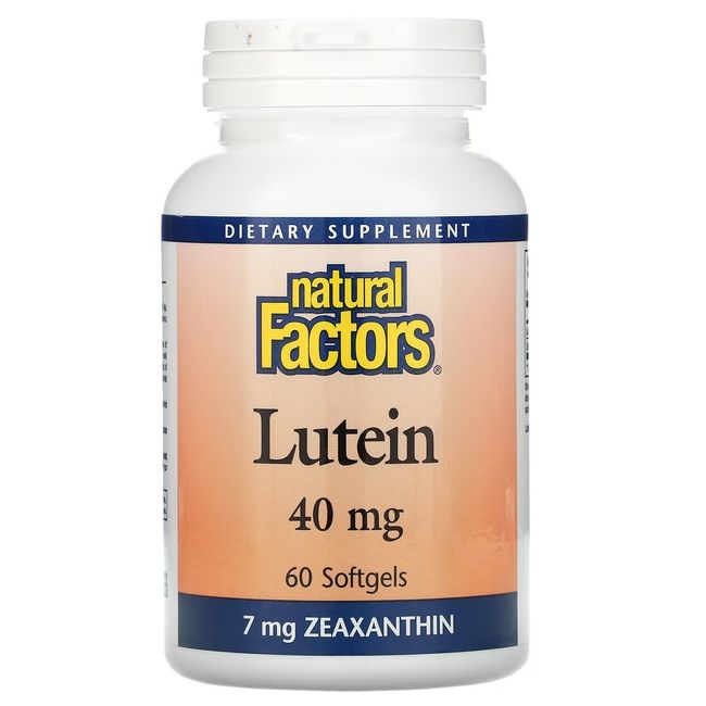 Natural Factors Lutein 40mg,Natural Antioxidant 2 Support Eye Health,60Softgels