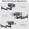 Foldable Projector Wall Ceiling Mount Bracket 360° Rotating 1/4" Screw Aluminum
