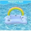 Inflatable Floating Drink Holder Pool Bar Float 4 Cup Holders Snack Tray Cloud