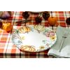 Grace Teaware Fall Pumpkins 10.5" Dinner Plates Set of 4