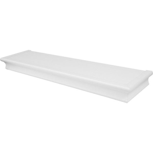 High & Mighty 2 In. H X 24 In. W X 6 In. D White Wood Floating Shelf (Pk 2)