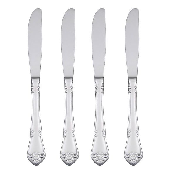 Oneida True Rose Everyday Flatware Dinner Knives, Set of 4