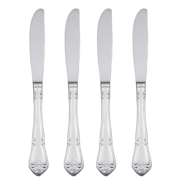 Oneida True Rose Everyday Flatware Dinner Knives, Set of 4