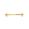 9ct Yellow Gold ball 5 mm tongue Piercing