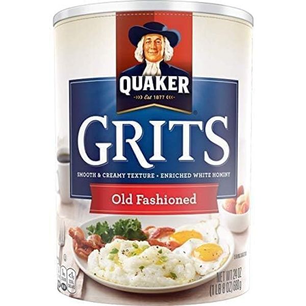 Quaker Old Fashioned Smooth & Creamy Grits Pack of 3, 24 oz Containers