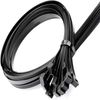 100~12" BLACK CABLE ZIP TIES Heavy Duty UV Resistant UL 6/6 Nylon