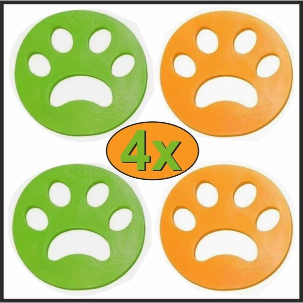 4 Pet Hair Remover for Laundry Washing Machine Reusable Cat Dog Fur Lint Catcher