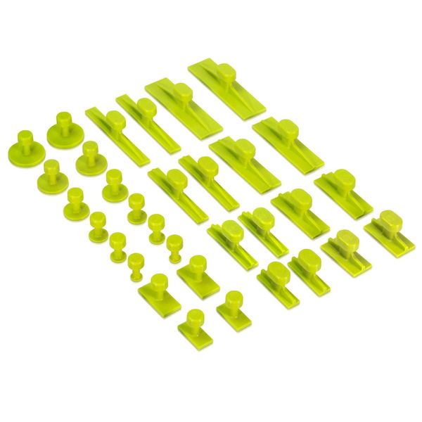 DentMagicTools.com Blackplague Gang Green Smooth 32Pc PDR Glue Tab