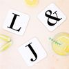 Alphabet Initial Letter Wooden Drinks Coaster Mat Gift