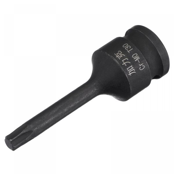 sourcing map T30 Impact Torx Bit Socket, 3/8" Square Drive 60mm Length CR-MO Metric Sizes