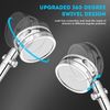 High Pressure 3-Setting Handheld Shower Head 360° Rotating Water-Saving Filtered