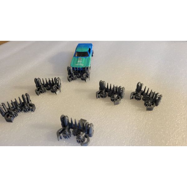 Gasland,  Crazy Saw Blade Rams 1/64 scale 3D printed. 6 items