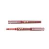 Pilot - 3 x Refillable Hi-TechPoint V7 Begreen Rollerball Pens - Medium Tip - Red Liquid Ink