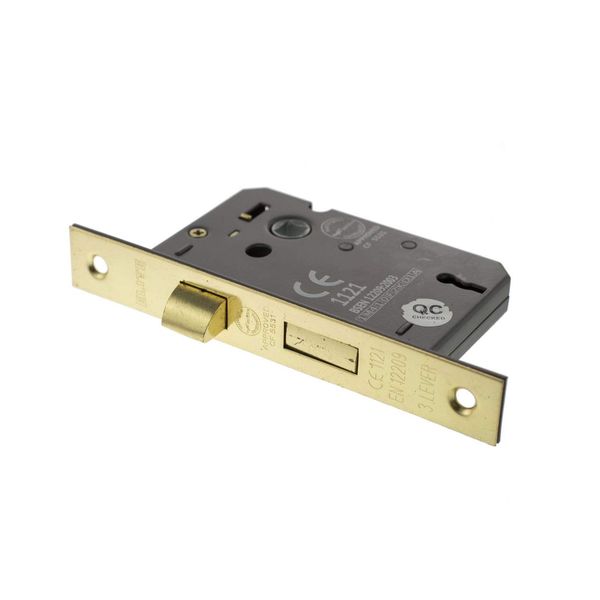 Atlantic 3 Lever Sash Lock - 76mm - Polished Brass