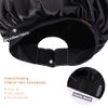 Hat Hut Satin Bonnet Silk Bonnet Sleep Cap for Women Hair Bonnet for Curly Natural Hair Sleeping Adjustable Wide Band Double Layer (Black)