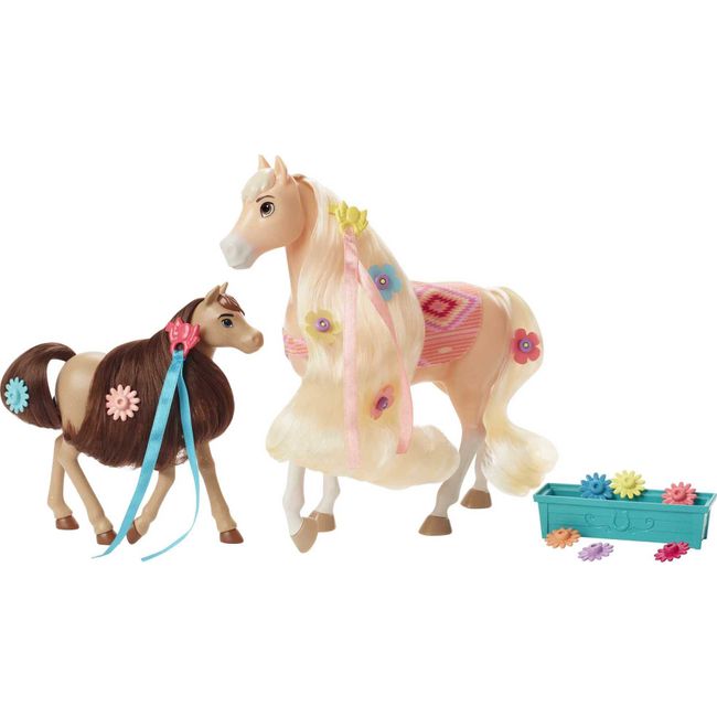 Spirit Stable Style Chica Linda (8 in), Foal Figure, Hair Tool & Styling Accessories, Brush, Mirror, Great Gift for Ages 3 Years Old & Up