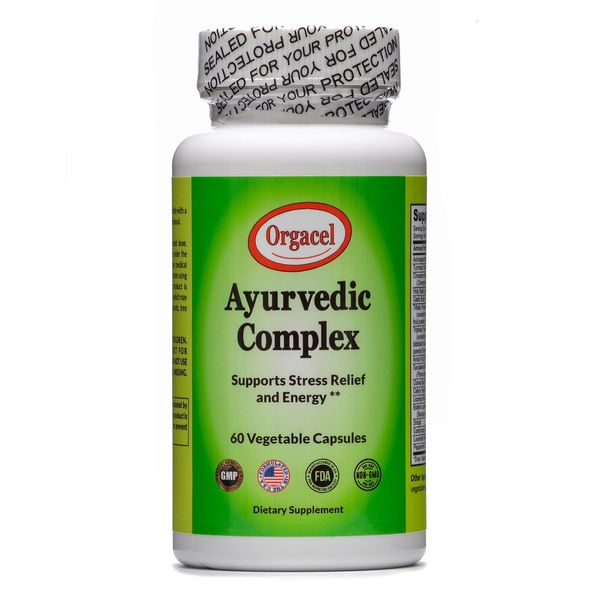 Orgacel Ayurvedic Complex. Supports well being, Stress Relief, Energy Boost.