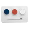 Smiffy's Make-Up FX Clown and Flag Kit Three Colours Brush and Step by Step Guide