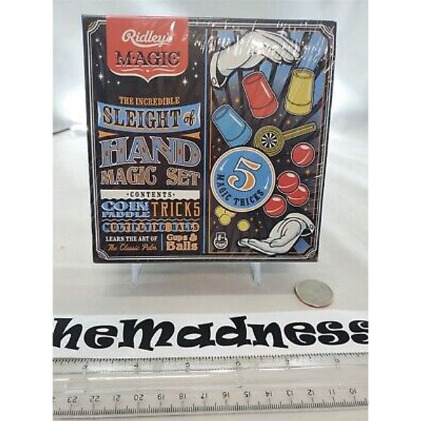 New Sealed Ridley's Magic Incredible Slight of Hand Magic Set 5 Magic Tricks