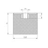 Machine Foot Rubber Buffer Rubber Metal Element with Single Sided Internal Thread Type E (M10 x 10, 50 x 40)