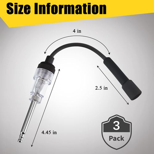 Inline Spark Plug Tester Engine Straight Boot Ignition Tester Light Lawnmower Checker Armature Diagnostic Detector for Automotive Car Internal External Engine(3 Pieces)