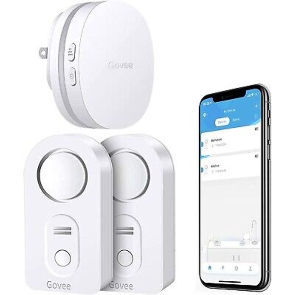 Govee WiFi Water Sensor 2-Pack 100dB Adjustable Alarm and Notificaiton App