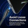 BoxWave Cable Compatible with Technics EAH-A800 - MagnetoSnap PD AllCharge Cable (100W), Magnet Charging Braided USB Type-C Micro - Jet Black