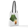 CafePress Camping Tent And Campfire Polyester Tote Bag 16"x16"