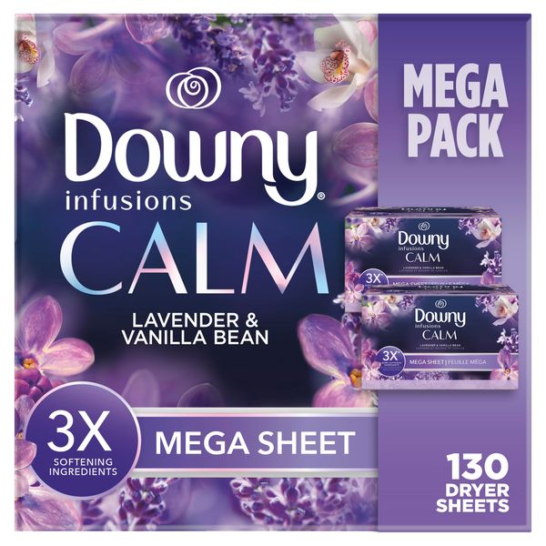 Downy Sheet Infusions Lavender & Vanilla Bean Mega Sheet 130 Count