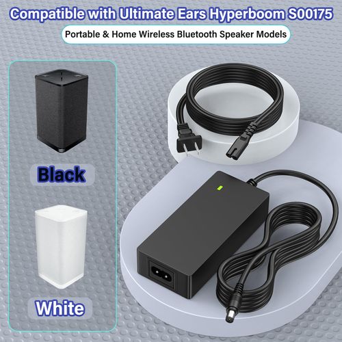 HIENADTOR 19V Charger Power Cord for Ultimate Ears Hyperboom Portable Wireless Bluetooth Party Speaker S00175 884-001085 984-001591 984-001689 DSA-90PFE-19 2 190474 534-000854 AC DC Power Adapter Plug
