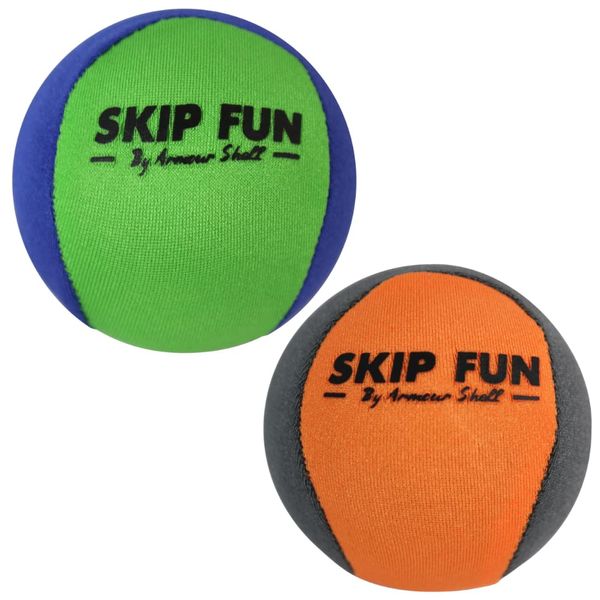 Armour Shell Water Balls Bounce On Water - Pool Ball & Beach Toys for Kids & Adults. Extreme Skipping Fun Games Everyone Will Love. (Mixed, 2 Pack)