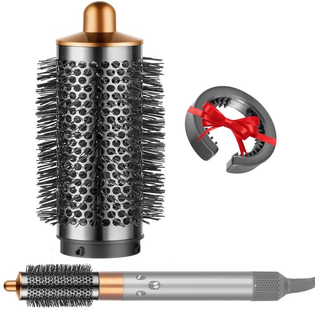 YTCHYYSK Round Volumizing Brush Nickel/Copper and Filter Cleaning Brush for Dyson Airwrap Hair Styler Limp Flat Hair Volumizer Attachment Tool, Part No. 969489-01 970750-01