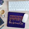 Shopagift Warning Biscuits Mouse Mat Pad Warning Biscuits 24cm x 19cm