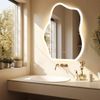 Chic Cloud-shape LED Bathroom Mirror Adjustable 3 Color Vanity Mirror w Demister