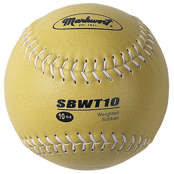 Markwort Weighted 12-Inch Softball-Leather Cover, Olive
