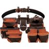 19 Pocket Leather Tool Belt Pouch Multipurpose Pockets Work Organizer Bag Framin