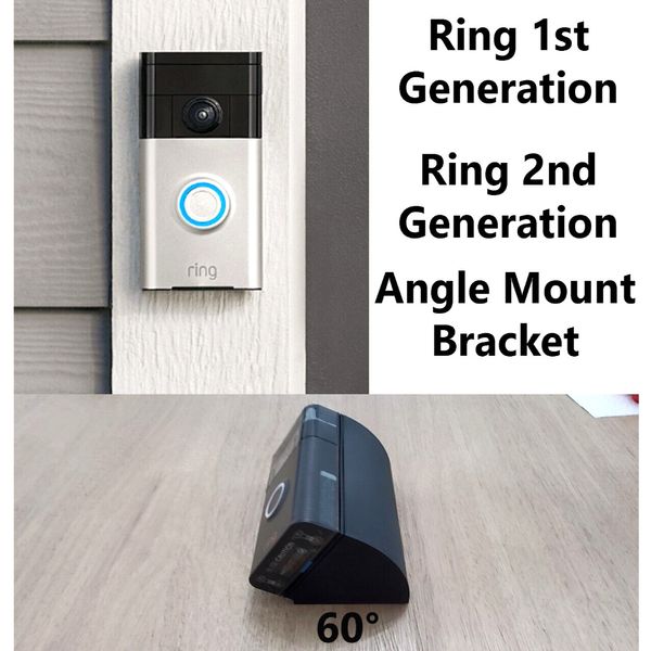 Ring 2nd Gen Ring 1st Gen Video Doorbell 60° Angle Mount Bracket Holder Wedge