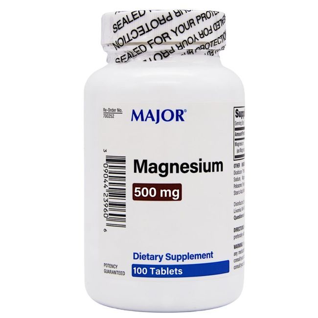 Major Magnesium 500 mg - 100 Tablets