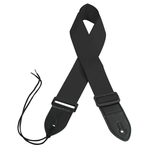 RocksoN Heavy Duty 2 Piece Guitar Bass Strap (Black)