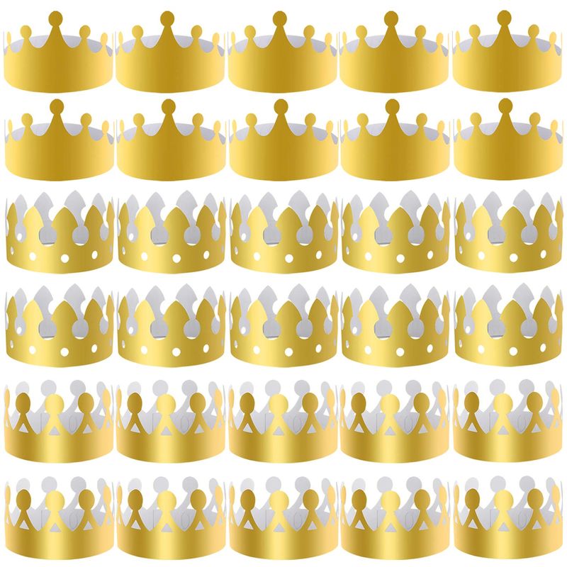 SIQUK 27 Pieces Golden Paper Crown Party Gold Crowns Hats King Crowns ...