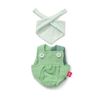 Miniland 31667 green bib set with handkerchief 21cm